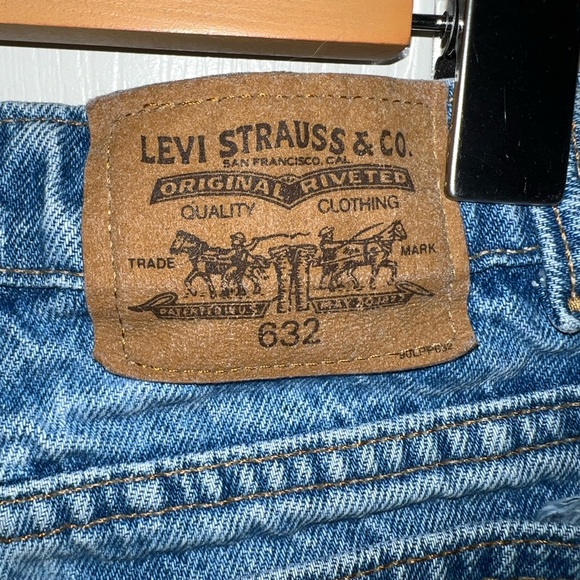 Vintage 632 Levi’s Orange And White Tab Tapered Jeans - Picture 6 of 10